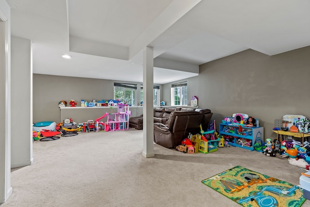 playroom with carpet flooring