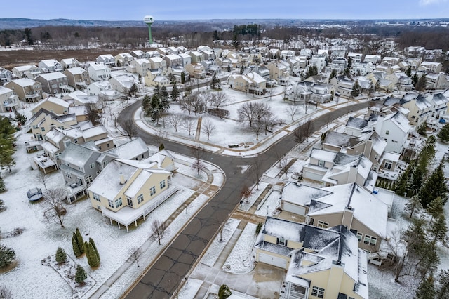 view of snowy aerial view