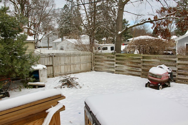 view of snowy yard