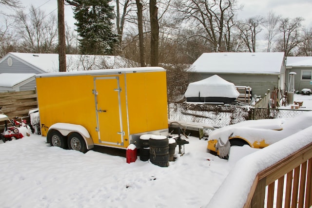 view of snowy yard