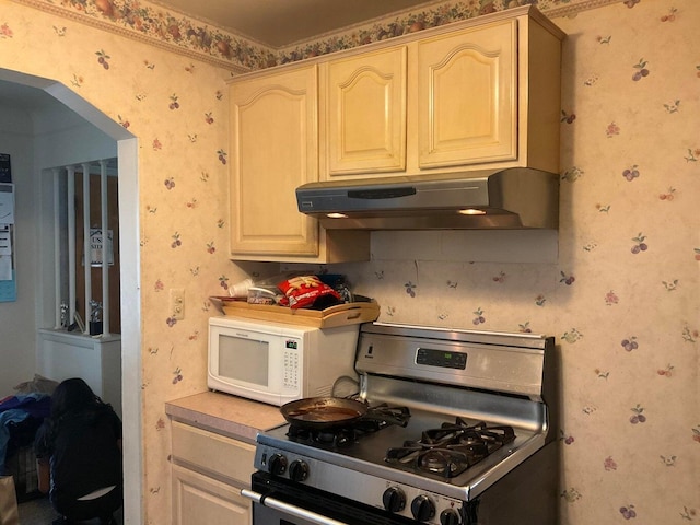 kitchen with gas stove