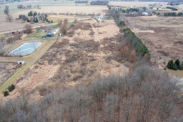 bird's eye view featuring a rural view