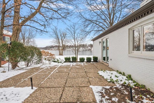 view of snowy yard