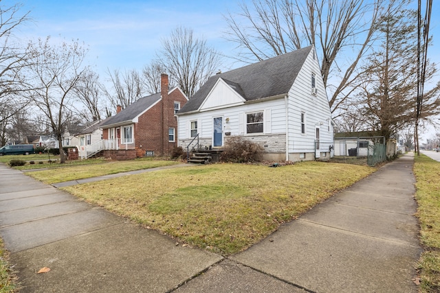 view of home's exterior featuring a lawn