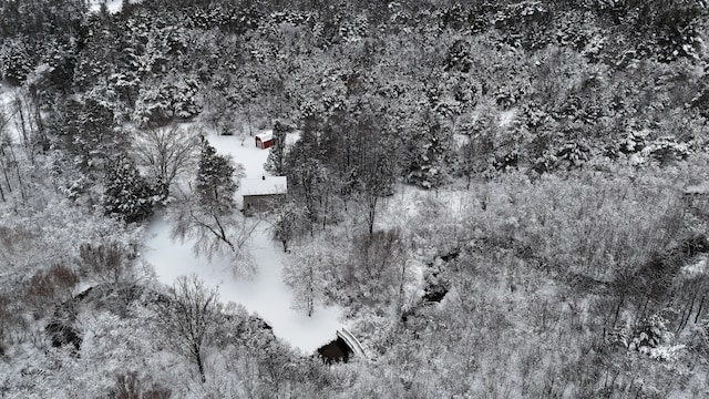 view of snowy aerial view