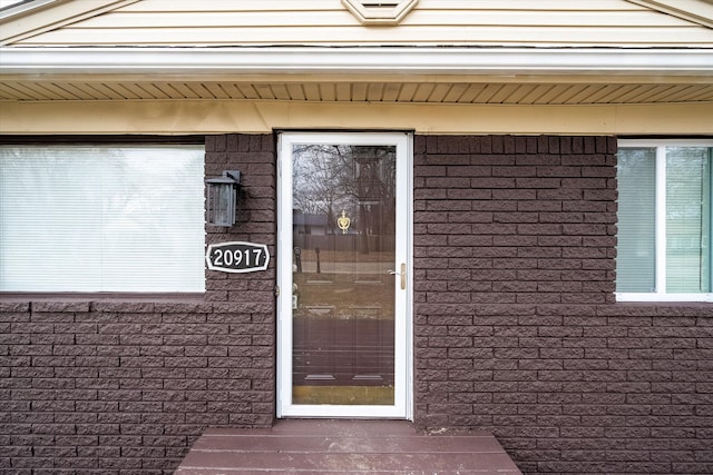 view of doorway to property