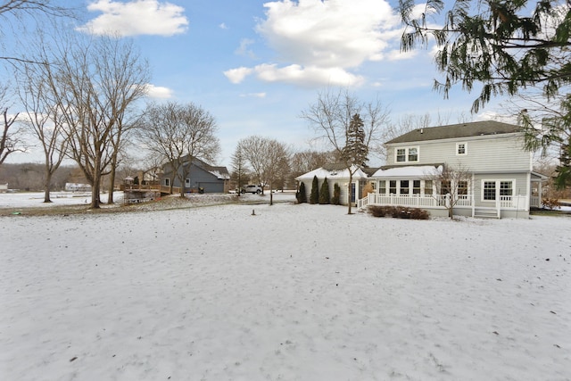 view of snowy yard