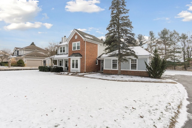 front of property featuring a garage