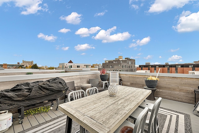 wooden terrace featuring an outdoor bar