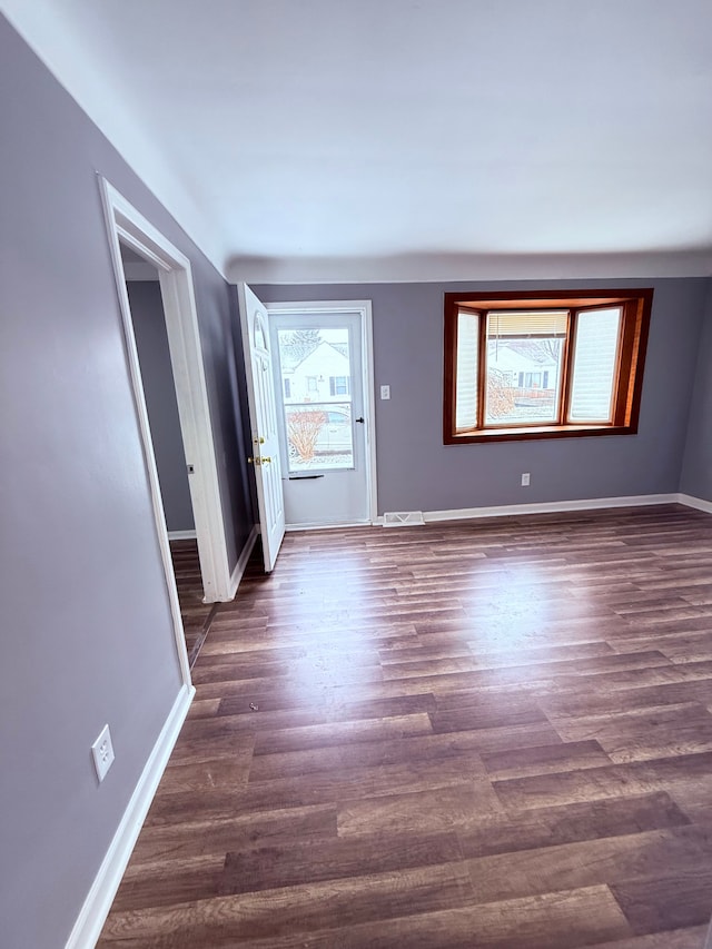 interior space featuring dark hardwood / wood-style floors