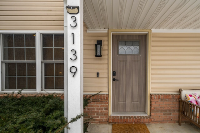 view of doorway to property