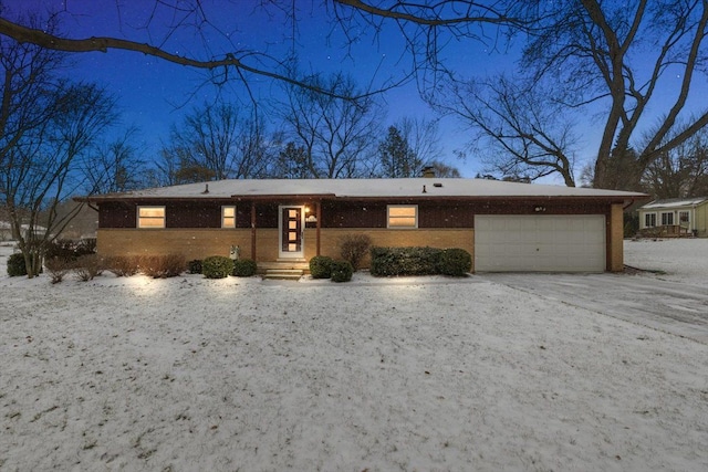 ranch-style house with a garage