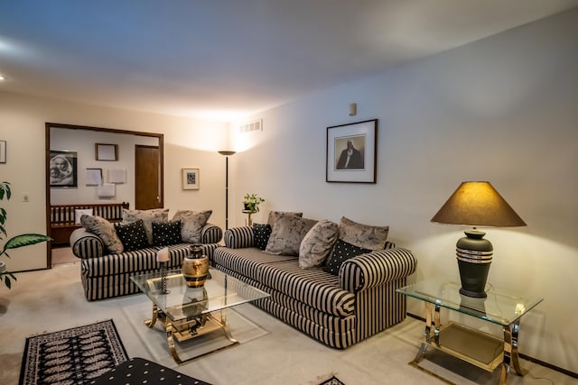 view of carpeted living room