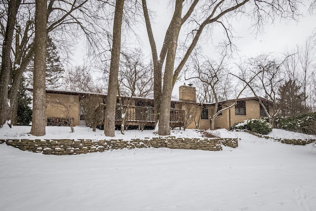 view of front of house featuring a deck