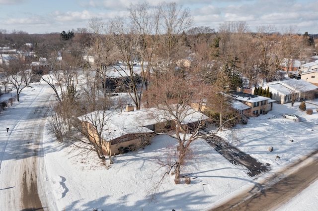 view of snowy aerial view