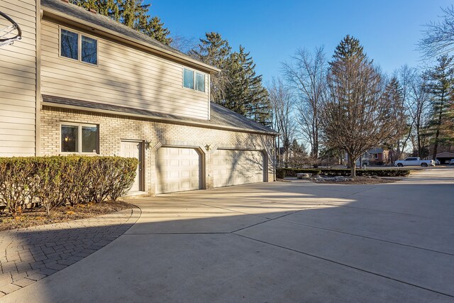 view of home's exterior featuring a garage