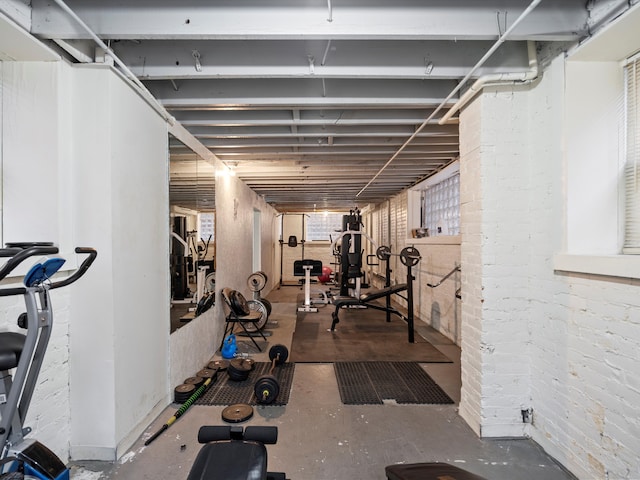 view of workout area