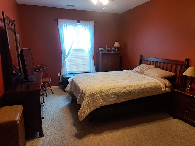 view of carpeted bedroom