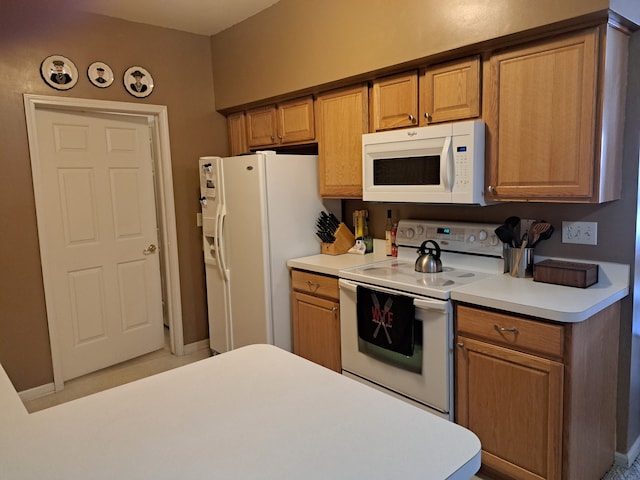 kitchen with white appliances