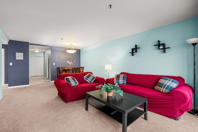 view of carpeted living room