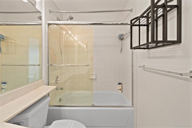 1001 W Jefferson Ave Unit 10E, Detroit, MI 48226 - full bathroom featuring combined bath / shower with glass door and toilet