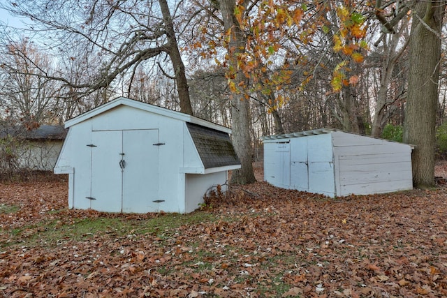 view of shed