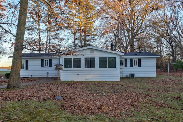 view of front of house featuring central AC