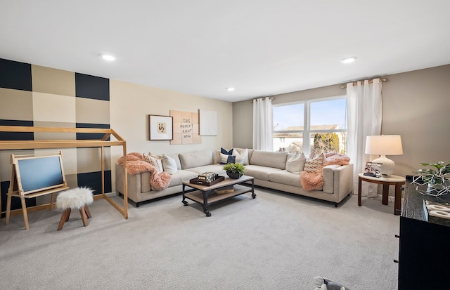 view of carpeted living room