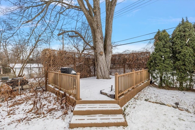 view of snowy yard