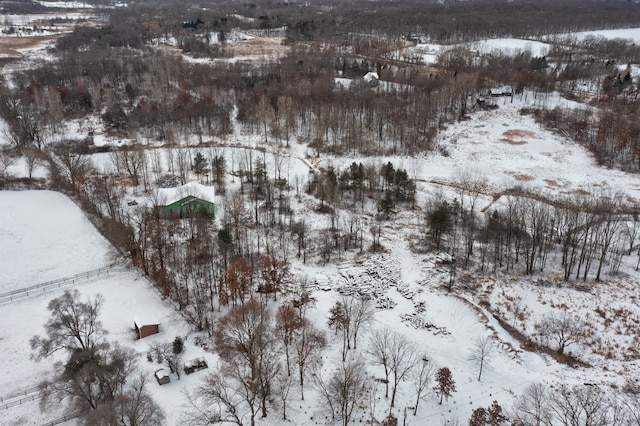 view of snowy aerial view