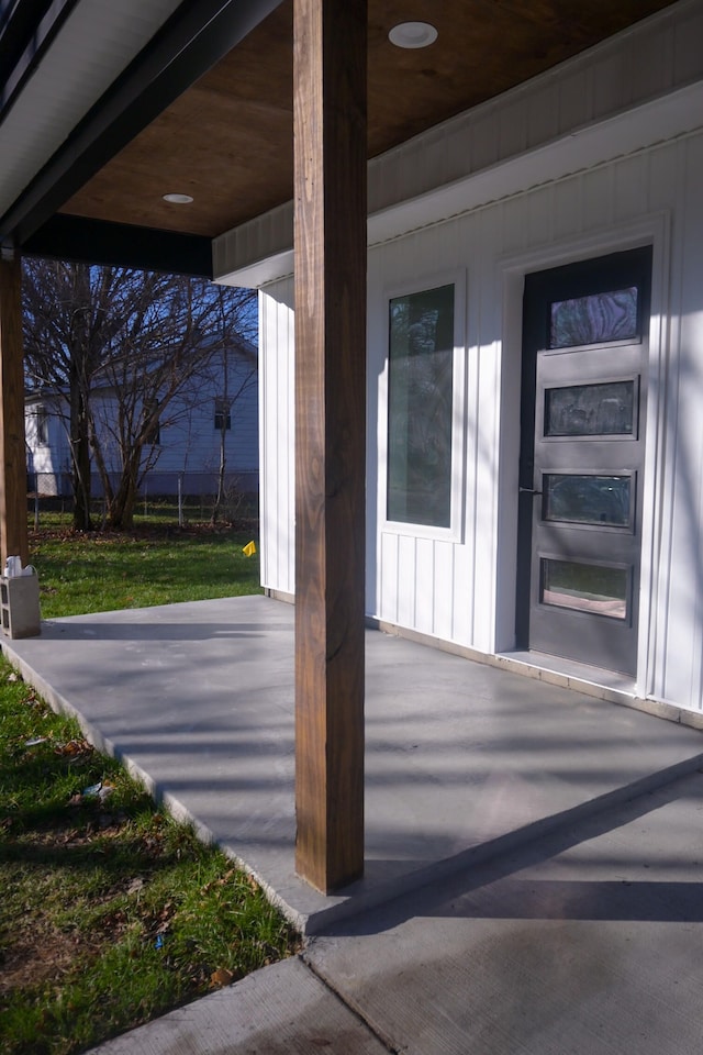 exterior space with a patio