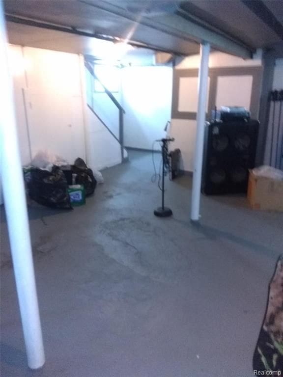 view of basement