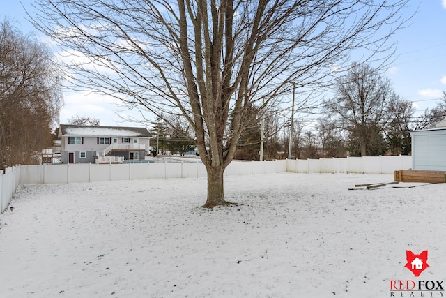 view of snowy yard