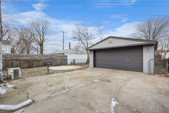 garage featuring cooling unit