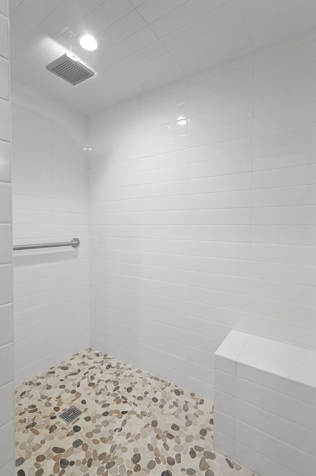 bathroom featuring walk in shower