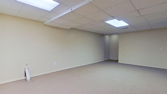 5059 Pheasant Cv, West Bloomfield, MI 48323 - empty room with carpet floors and a drop ceiling