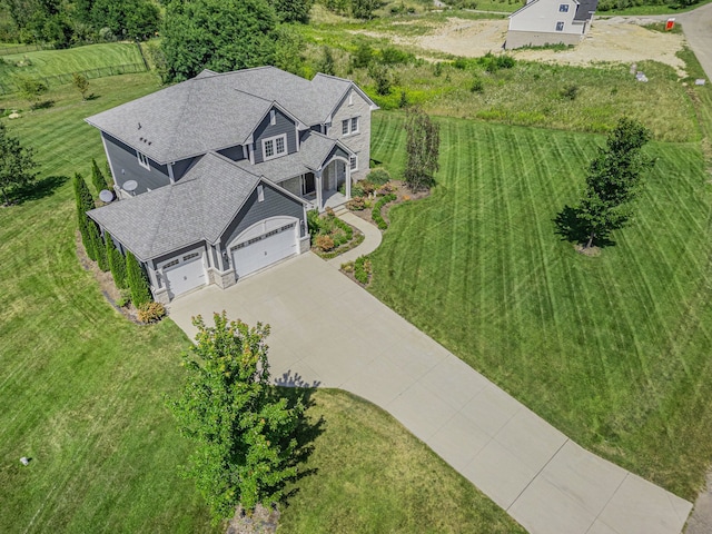 drone / aerial view featuring a rural view