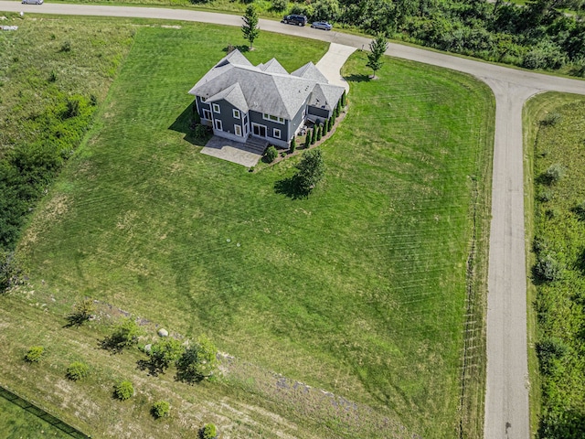 aerial view featuring a rural view