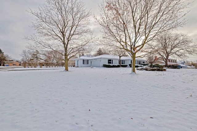 view of snowy yard