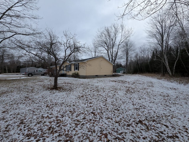 view of snowy yard