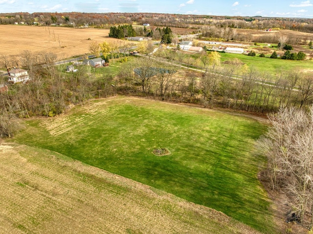 bird's eye view with a rural view