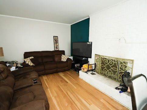 living room featuring hardwood / wood-style flooring