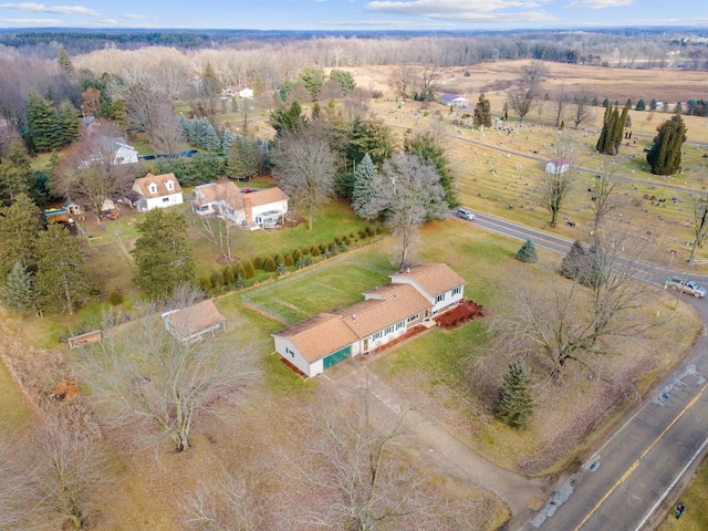 bird's eye view featuring a rural view