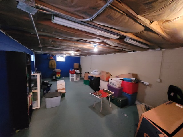 view of basement