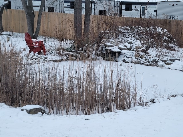 view of snowy yard