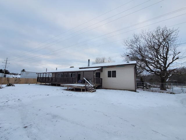 exterior space with a deck