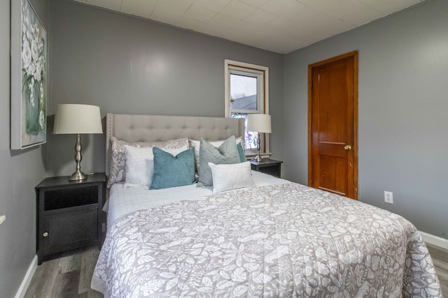 bedroom featuring wood-type flooring