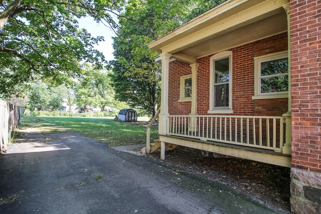 view of home's exterior featuring a lawn