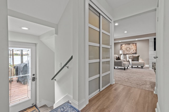 interior space with light wood-type flooring