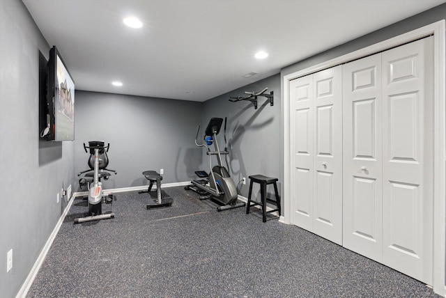 view of workout area